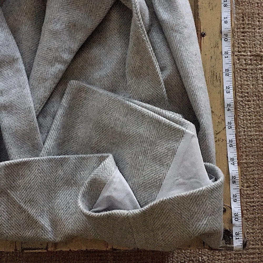 NWOT ANN TAYLOR HERRINGBONE SHAWL COLLAR TIE WAIST WRAP COAT S - Picture 5 of 16